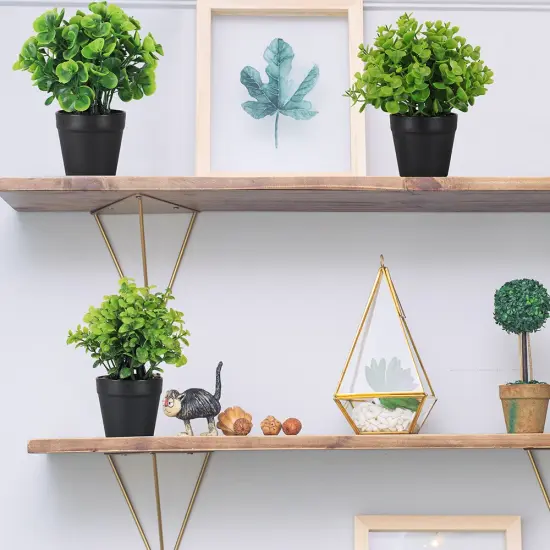 3-Pack Artificial Pothos Plants in Black Pots &ndash; Realistic Fake Hanging Greenery for Home, Bathroom, Shelf & Desk Decor, No Maintenance Indoor Faux Plants {4}