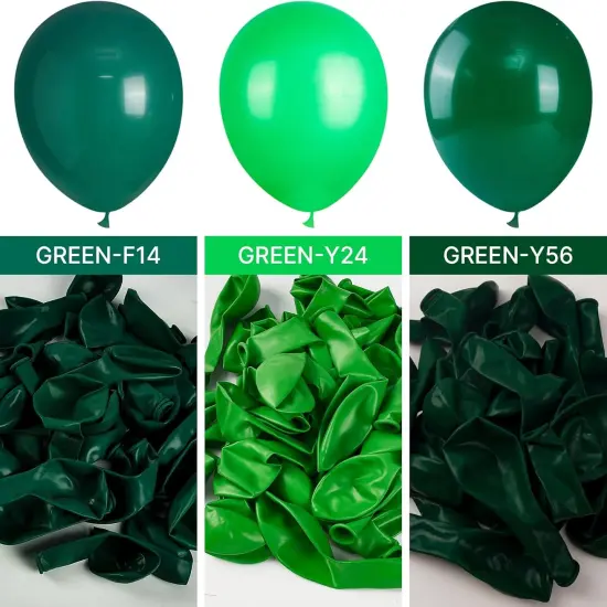 Hunter Green Balloons, 140 pcs Dark Green Balloons Different Sizes Pack of 18 Inch 12 Inch 10 Inch 5 Inch Deep Green Balloons for Balloon Garland Balloon Arch as Party Decorations, Green-Y56 {3}