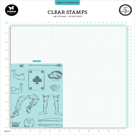 Art By Marlene Signature Collection Clear Stamps-Nr. 648, Playing Card Men {1}