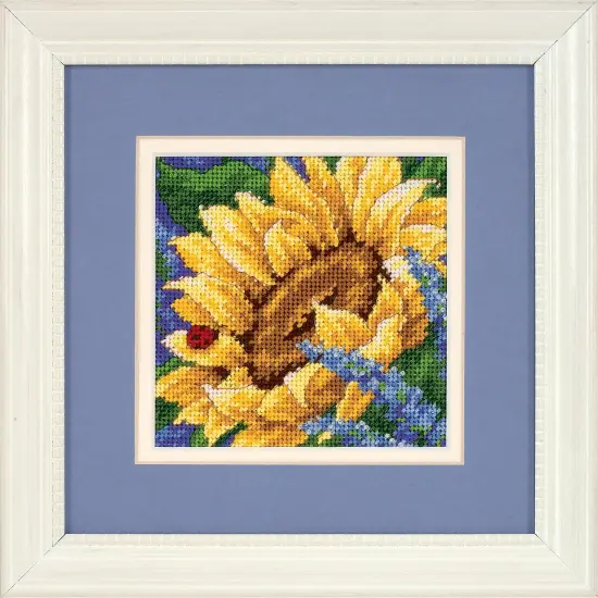 Dimensions Needlepoint Kit, Sunflower and Ladybug Floral Needlepoint, 5" x 5" {1}