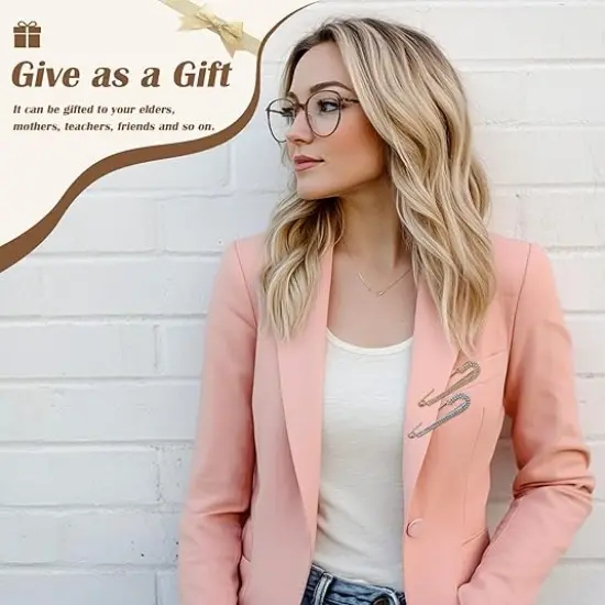 Women Pins Brooch Sweater Clips Shawl Clips Pearl Brooches Faux Crystal Safety Pins Dress Shirt Clips for Women 4 Pieces {4}