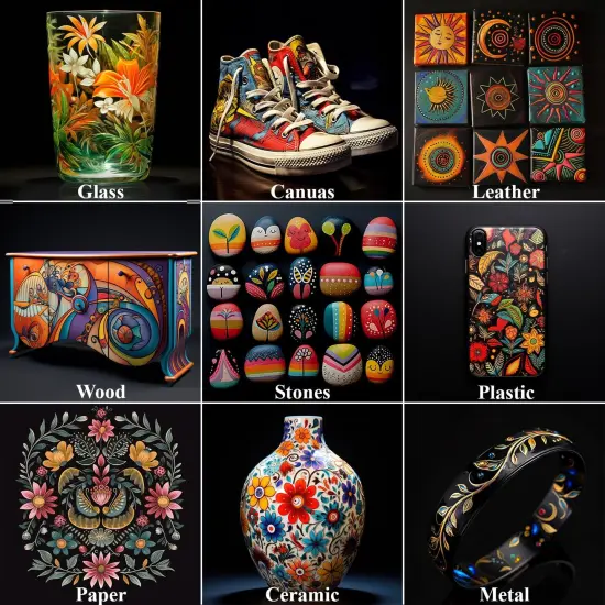 Acrylic Paint Markers, 24 Colors Paint Pens Acrylic Markers, Dual Tip with Dot & Fine Point Acrylic Paint Pens for Rock Painting, Wood, Canvas, Glass, Stone, Ceramic&ndash; Art Supplies & Craft Supplies. {5}