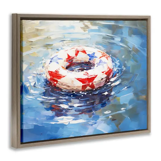 Stupell Industries Patriotic Pool Floatie Floating Frame By Arlington Prints {3}