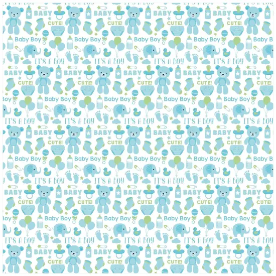 Pack of 3 - Little Birdie Little Miracle Cardstock Pack 12"X12" 12/Pkg-Baby Boy {4}