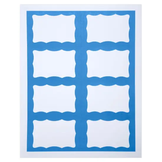 Adhesive Badges, Blue Border, Pack of 200 {1}