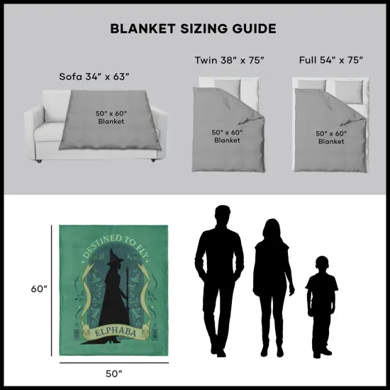 Universal Wicked Silk Touch Sherpa Throw Blanket Destined to Fly {6}