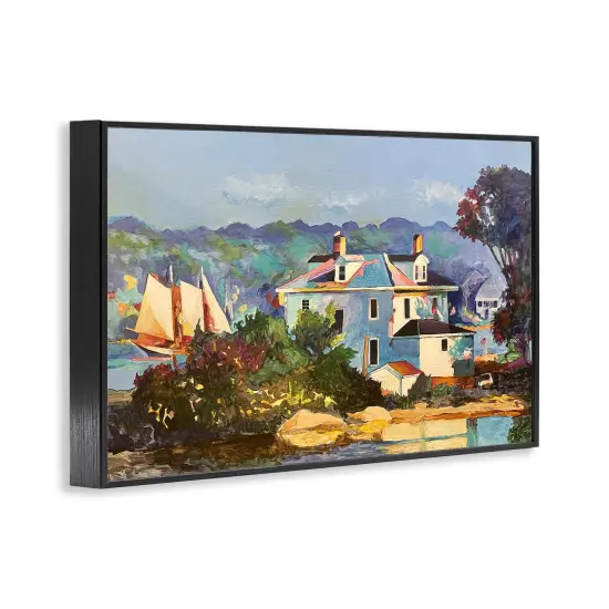 Stupell Industries Coastal Gloucester Houses Framed Giclee By Greg Gorham {9}