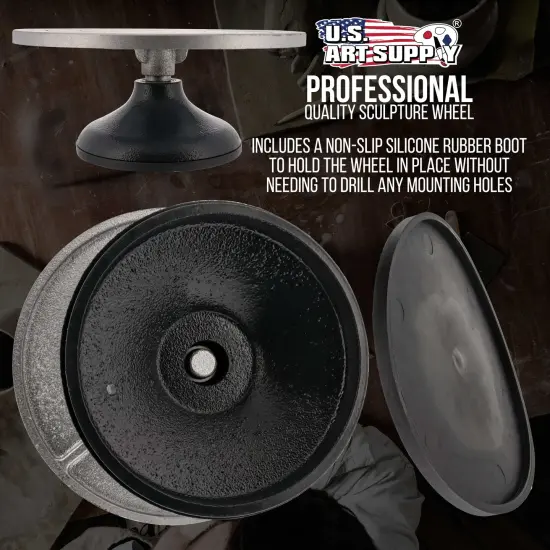 12" Diameter Sculpting Wheel- Heavy Duty All Metal Construction & Turntable with Ball Bearings {5}