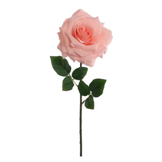 4-Pack 20" Open Rose Stems &ndash; Lifelike Silk Blooms with Green Foliage for Weddings & Decor {1}