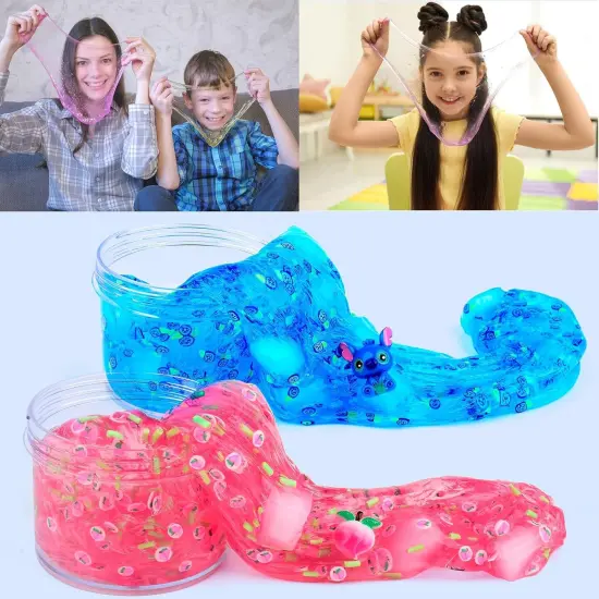 Jelly Cube Clear Slime Kit 8 Pack for Kids {4}