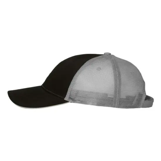 Valucap&reg; Sandwich Trucker Cap Black/ Grey {7}
