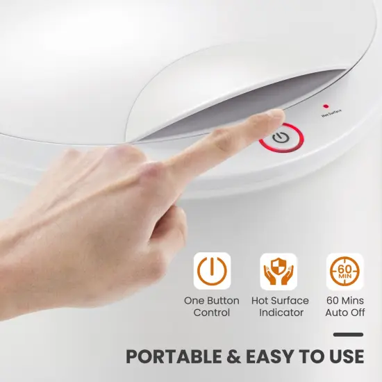 21 Liter Portable Spa Bathroom Bucket Towel Warmer with Fragrance Holder and Handle White {4}