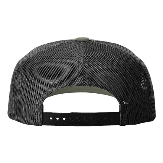 Richardson&reg; Five Panel Trucker Cap Ldn Grn/ Black {2}