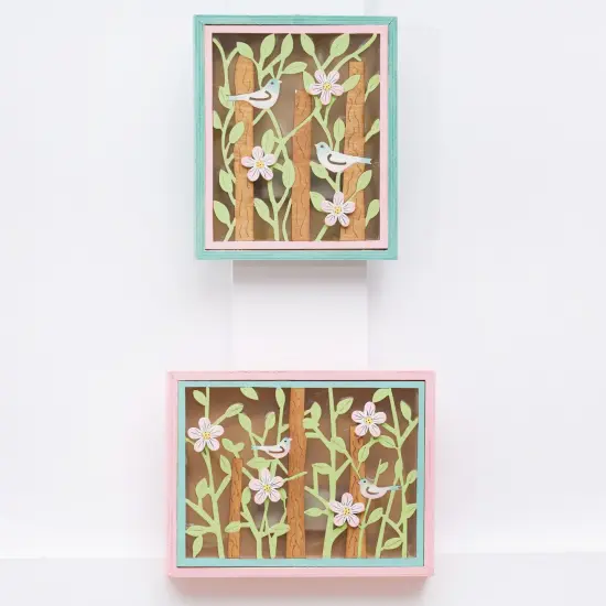Songbird Easter Spring Shadowbox Light-Up LedSet of 2 {4}