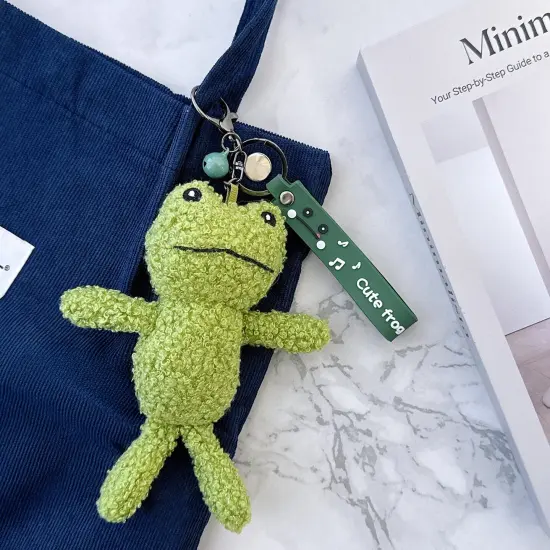 Wrapables Cute Plush Keychain Pendant Charm for Bag, Frog {3}