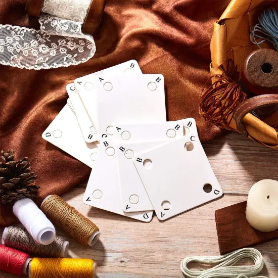 50 Pieces Weaving Cards Tablet Weaving Card Paper Loom Cards for Loom or Inkle Loom Supplies {6}