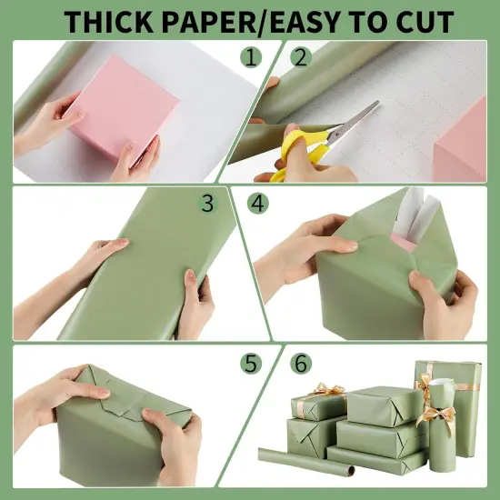 Sage Green Wrapping Paper Roll 17 In X 33 Ft Gift Wrapping {4}