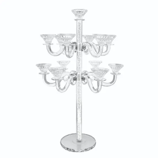 Tall Crystal Candelabra 13 Arms Clear {4}