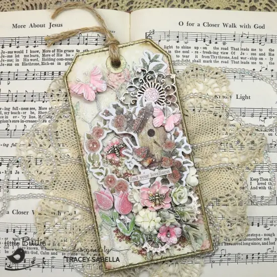 Pack of 3 - Little Birdie Cardstock Pack 6"X6" 12/Pkg-Shabby Chic Bouquet {4}