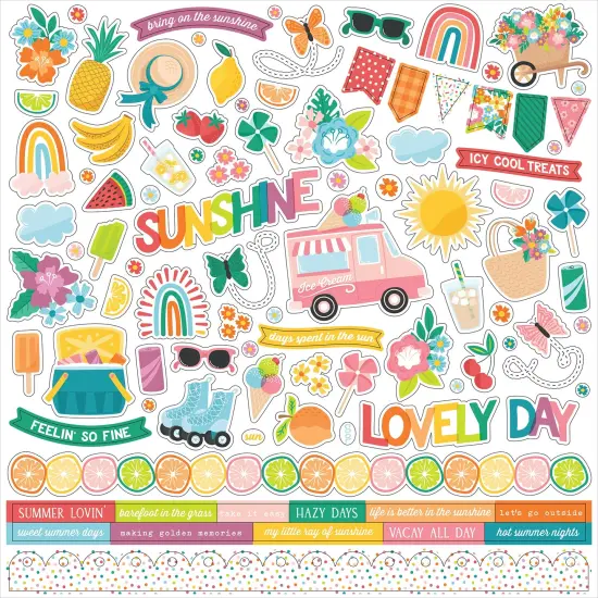 Echo Park Elements Cardstock Stickers 12"x12"-Sunny Days Ahead {1}