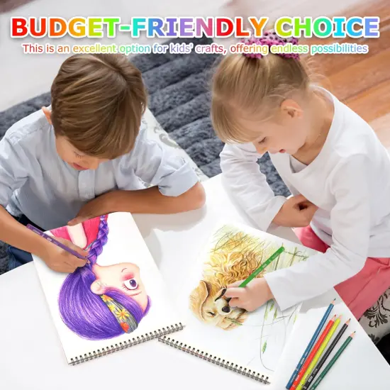 9" x 12" Sketch Book, 2-Pack 50 Sheets Spiral Bound Art Sketchbook, Acid Free Artist Drawing Book Paper, Art Supplies for Adults Kids, Craft Activities, Sketch Art Paper For Drawing Coloring Sketching {5}