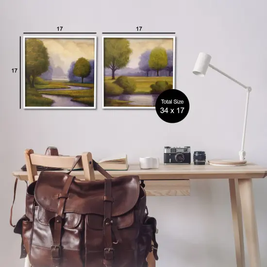 Stupell Industries Lavender Sunrise Reflections 2pc Framed Giclee Set By Gregory Williams {3}