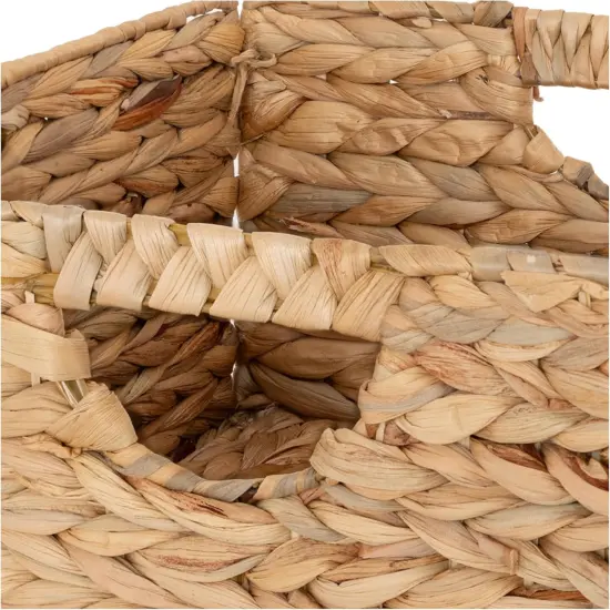 Classics Premium Natural Handwoven Portable Laundry Bin Basket with Carrying Handles, Household Storage for Clothes, Linens, Sheets, Toys, Natural Water Hyacinth, Rectangular {2}