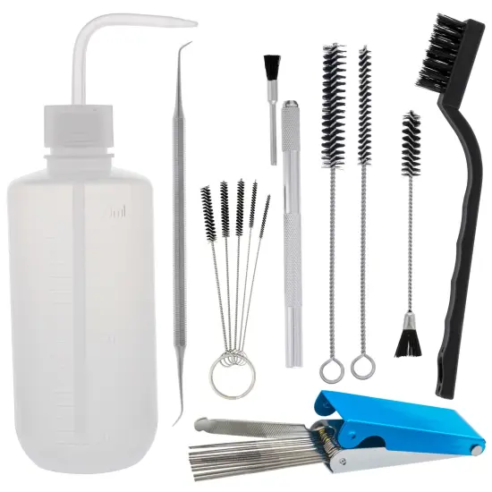 25 Piece Professional Airbrush and Spray Gun Cleaning Kit with 16oz Wash Bottle {1}