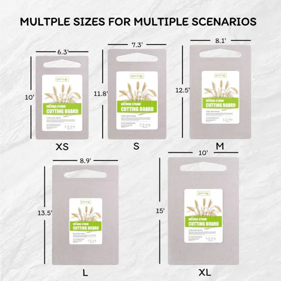 Cutting Board for Kitchen, Wheat Straw Fiber Cutting Board, Dish Washer Safe, w/Juice Grooves for Meat, Veggies, Easy Grip Handle, Non-slip Surface Eco-friendly Serveware Accessories(10&lsquo;x6.3&rsquo;) {3}