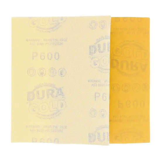 600 Grit - 1/4 Sheet Hook & Loop Sandpaper 5.5" x 4.5" - For Automotive & Wookworking Palm Sanders - Box of 25 {4}