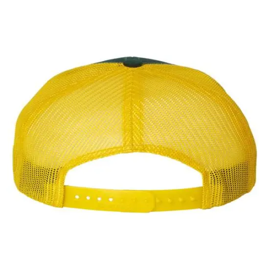 Richardson&reg; Snapback Trucker Cap D Green/ Yellow {2}