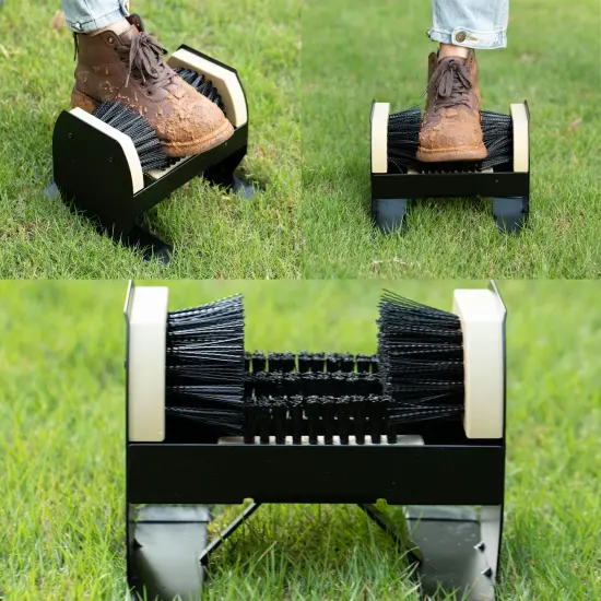 Gardenised Shoe Cleaner and Boot Scraper, Portable or Floor-Mounted Scrubbing Brush for Indoor and Outdoor Use, All Weather Boot Cleaner - Removes Mud, Snow and Sand {3}