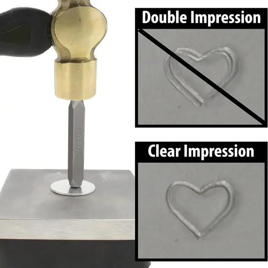 The Beadsmith Brass Ergo Hammer - Metal Elements - 5-inch ergonomic handle - 1LB weighted head with a 27mm Face - Ideal for metal stamping, jewelry making, wood & leather smithing DIY projects {3}