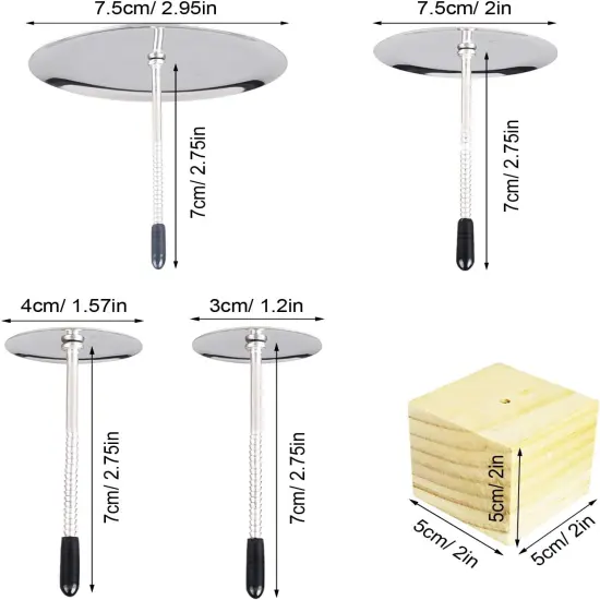 12 PCS Cake Decorating Supplies, Woohome 8 PCS 2 Style Cake Flower Nail, 2 PCS Flower Lifters and 1 PCS Wood Flower Nails Holder, 1 PCS Cake Icing Dispensers for Icing Flowers Decoration {3}