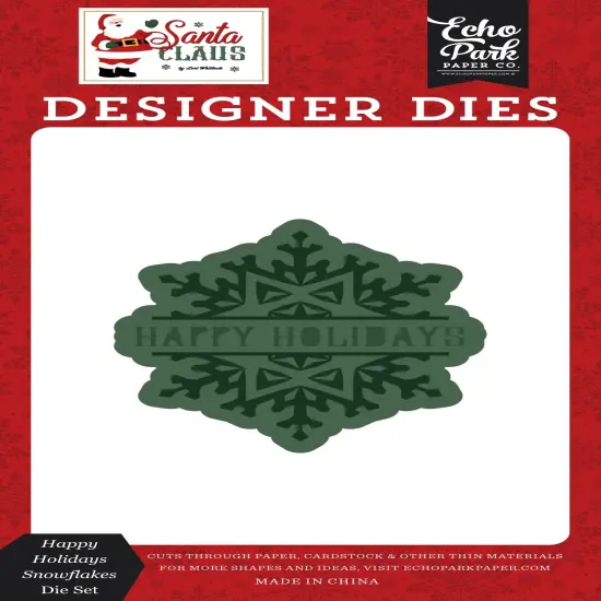 Santa Claus Small Die Set-Happy Holidays Snowflake {1}