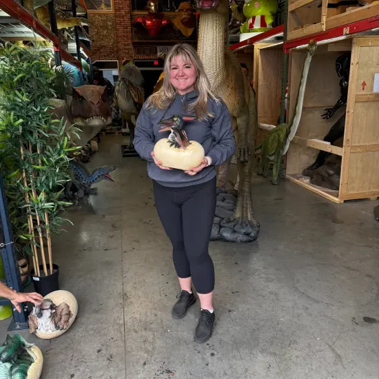 Pteranodon Dinosaur Egg Hatching Life Size Statue {3}