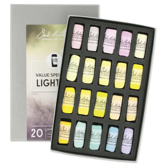 Richeson Soft Handrolled Pastels - Lights 4, Set of 20 {1}