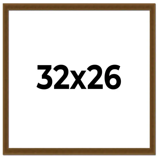 Flat Gold Picture Frame - UV Acrylic, Backing Board, Hanging Hardware Included {1}