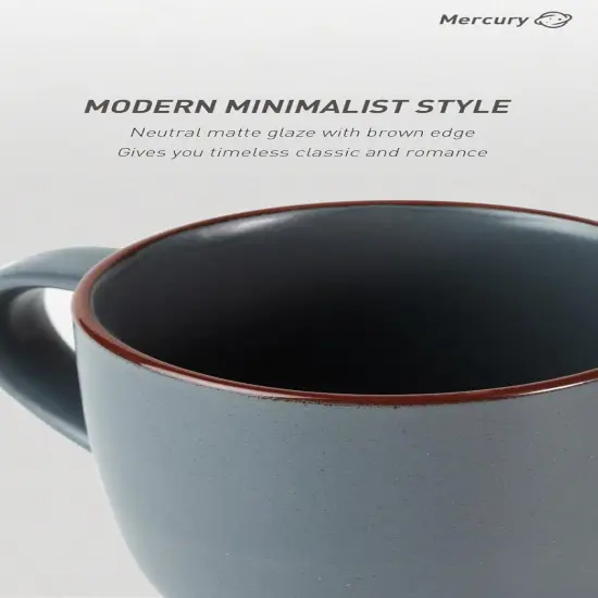 Mercury Coffee Mugs 13 oz, Coffee Mugs Set of 4 with Handle {5}