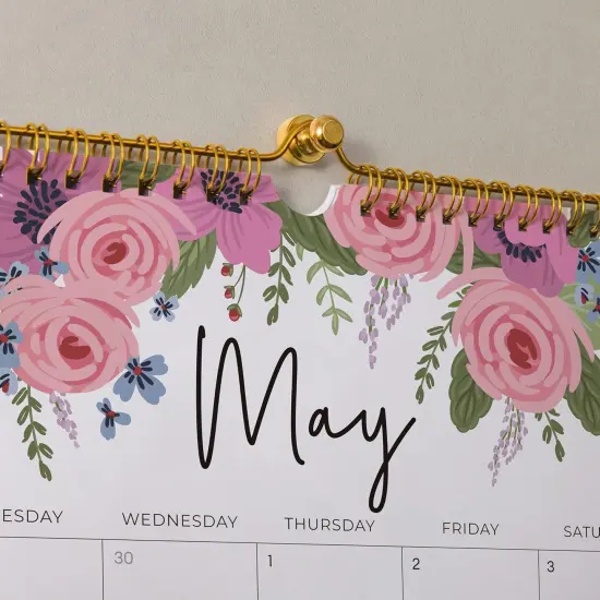 2025-2026 Calendar - Jokotha Wall Calendar 2025, Calendar Runs From Jan 2025 - Jun 2026, 15" x 12", Twin-Wire Binding, Hanging Hook, Floral Design {5}