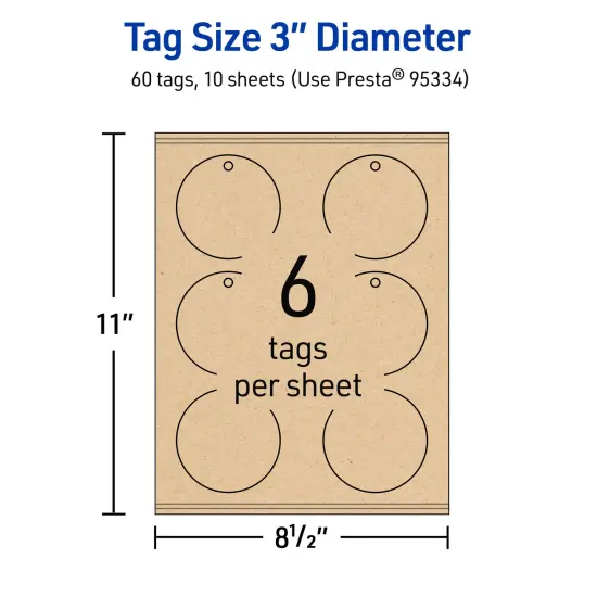 3" Diameter Round, Kraft Brown Printable Tags {5}