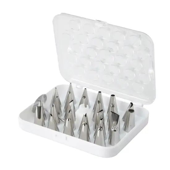 Wilton 28 Piece Classic Decorating Tip Set for Cake {1}