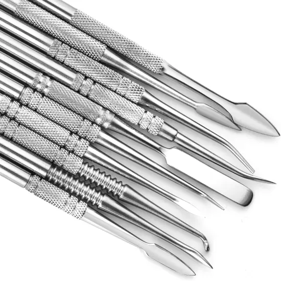 10PCS Stainless Steel Double-Sided Wax Carving Tools Metal Sculpting Tools {3}