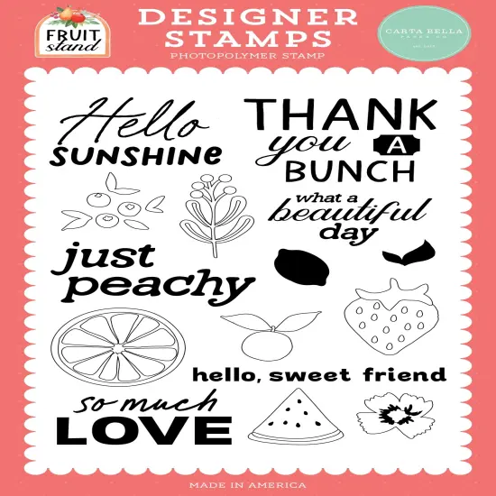 Carta Bella Stamps-Sweet Friend, Fruit Stand {1}