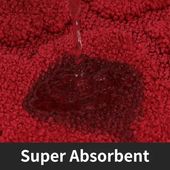 Soft Kitchen Floor Mats for in Front of Sink Super Absorbent Rugs and 20"x59" Non-Skid Mat Standing Washable,Polyester,Red {4}