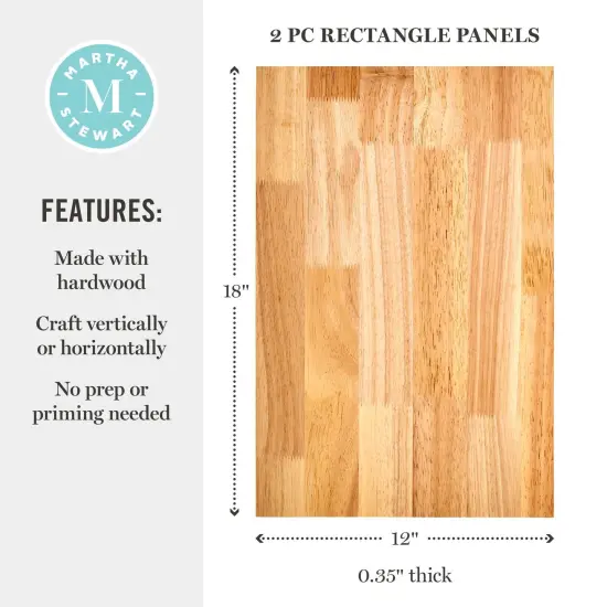 Martha Stewart&trade; 12" x 18" Hardwood Panels - 2 pc. - 68531 {2}