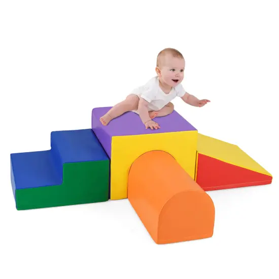 Portable Climb and Crawl Foam Block Play Set Perfect for Child Various Activities Multicolor {9}