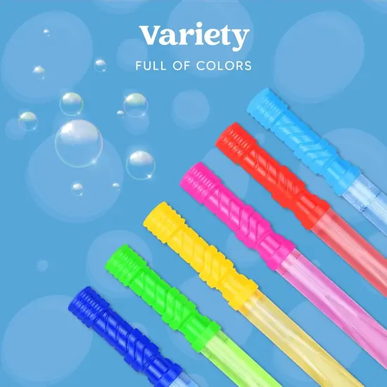 14.6&rsquo;&rsquo; Big Bubble Wands for Kids, 1 Dozen Bubble Wand Bulk with Refill Solution for Summer Toy Party {2}