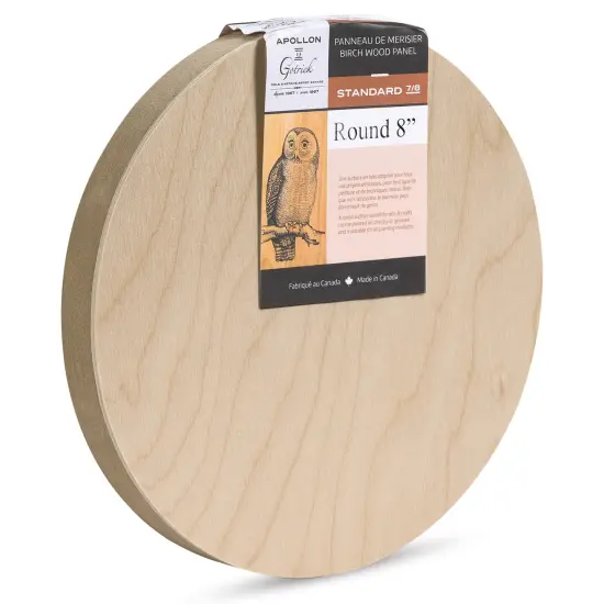 Apollon Gotrick Round Wood Panel - 8" Dia, 7/8" Profile {1}