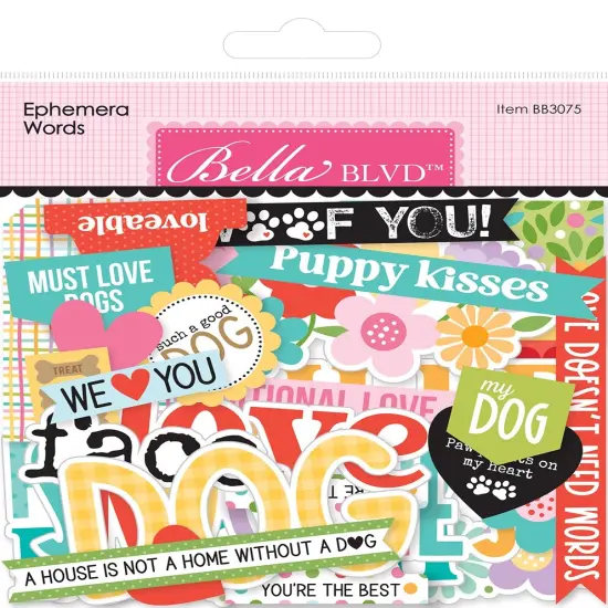 Bella Blvd Cardstock Ephemera-Words, Bow Wow {1}